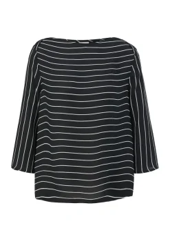 s.Oliver Blusen*Bluse mit U-Boot-Ausschnitt Schwarz