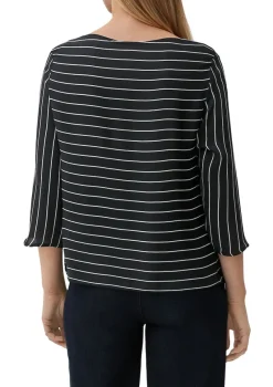 s.Oliver Blusen*Bluse mit U-Boot-Ausschnitt Schwarz