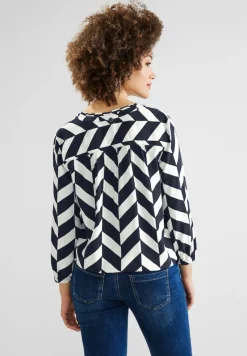 Street One Blusen*Bluse mit Zick Zack Muster deep blue
