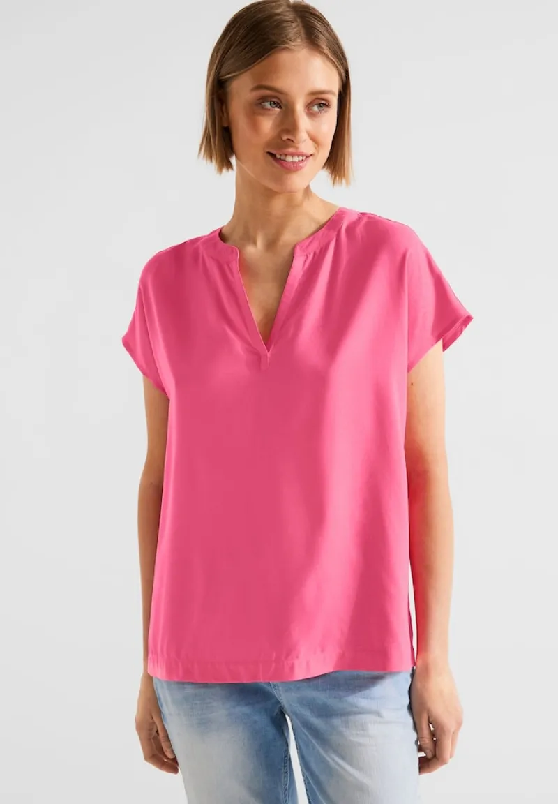 Street One Blusen*Blusenshirt in Unifarbe berry rose