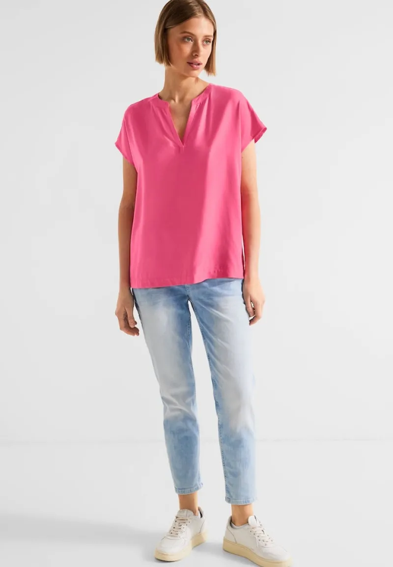 Street One Blusen*Blusenshirt in Unifarbe berry rose