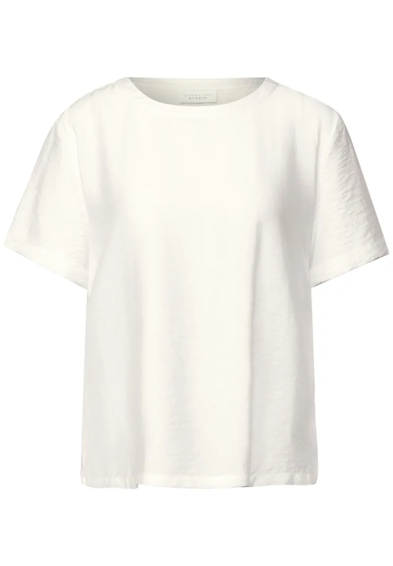 STREET ONE STUDIO Blusen*Blusenshirt mit Schlitzen off white