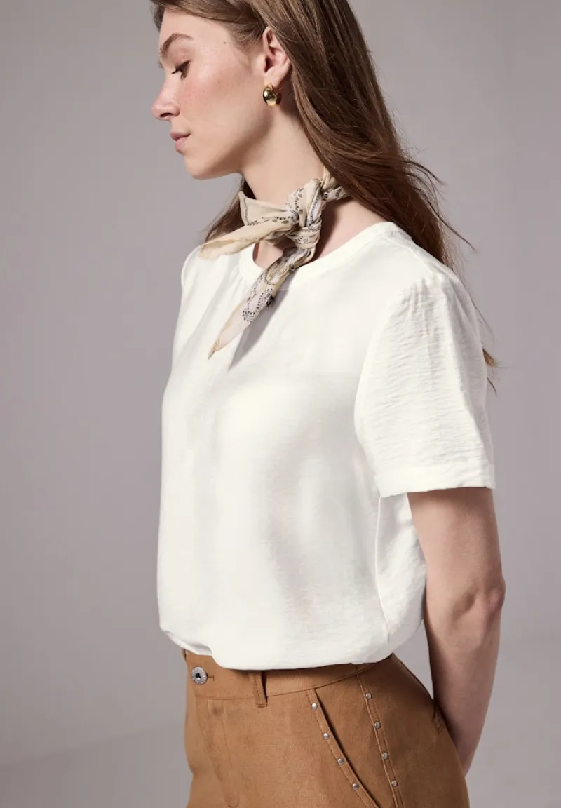 STREET ONE STUDIO Blusen*Blusenshirt mit Schlitzen off white