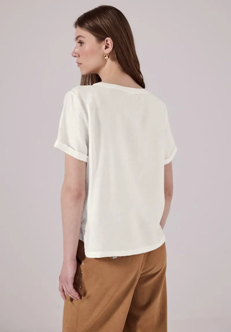 STREET ONE STUDIO Blusen*Blusenshirt mit Schlitzen off white