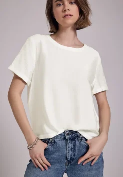 STREET ONE STUDIO Blusen*Blusenshirt mit Schlitzen off white