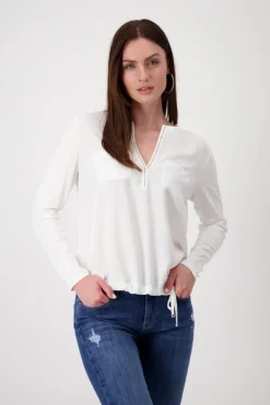Monari Blusen*Blusenshirt mit Strasssteine off-white