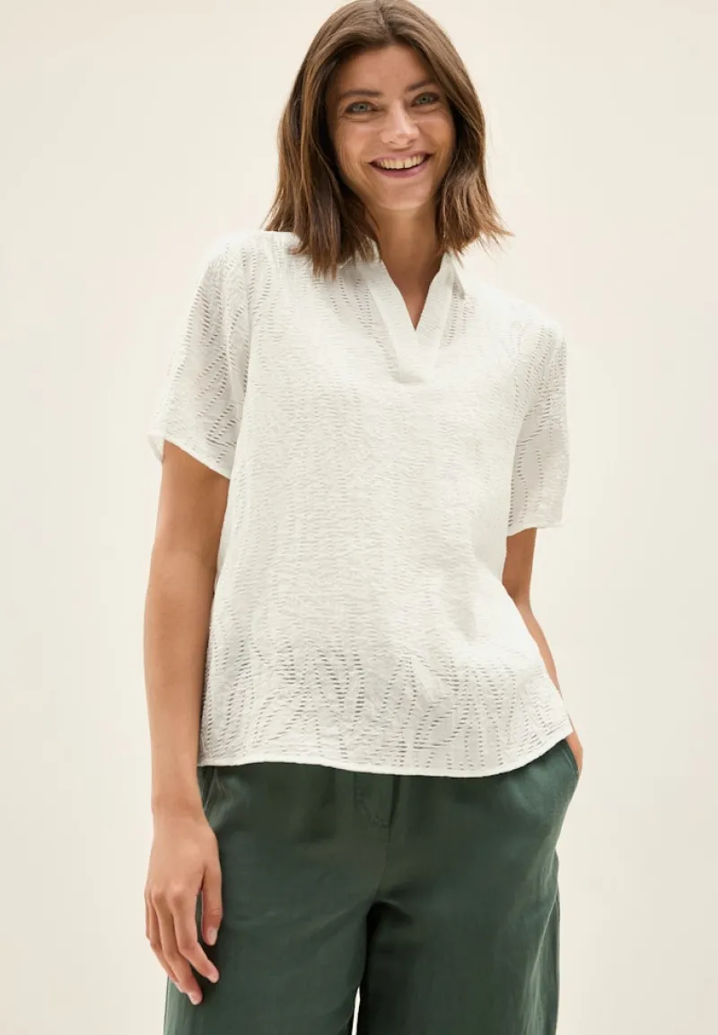Cecil Blusen*Blusenshirt mit Struktur vanilla white
