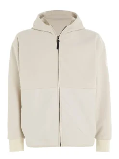 Calvin Klein Pullover & Sweatshirts|Big Boys*BONDED FLEECE ZIP HOODED JACKET stony beige