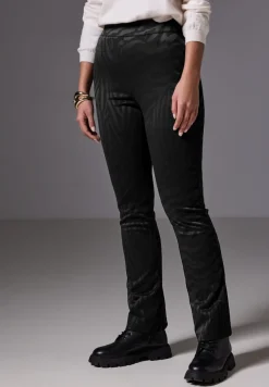 STREET ONE STUDIO Hosen*Bootcut Jaquard-Hose Black