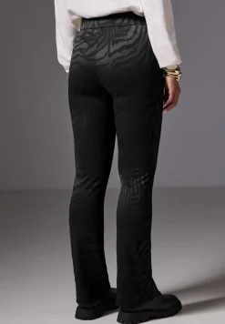STREET ONE STUDIO Hosen*Bootcut Jaquard-Hose Black