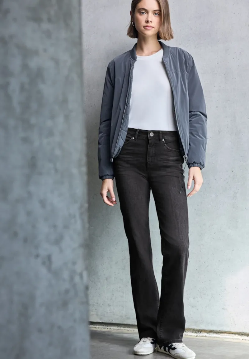 STREET ONE STUDIO Jeans*Bootcut Jeans black soft wash