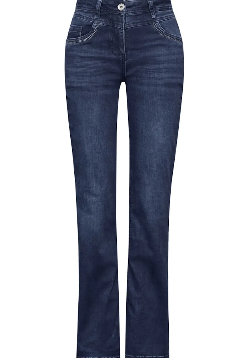 Cecil Jeans*Bootcut Jeans dark blue wash