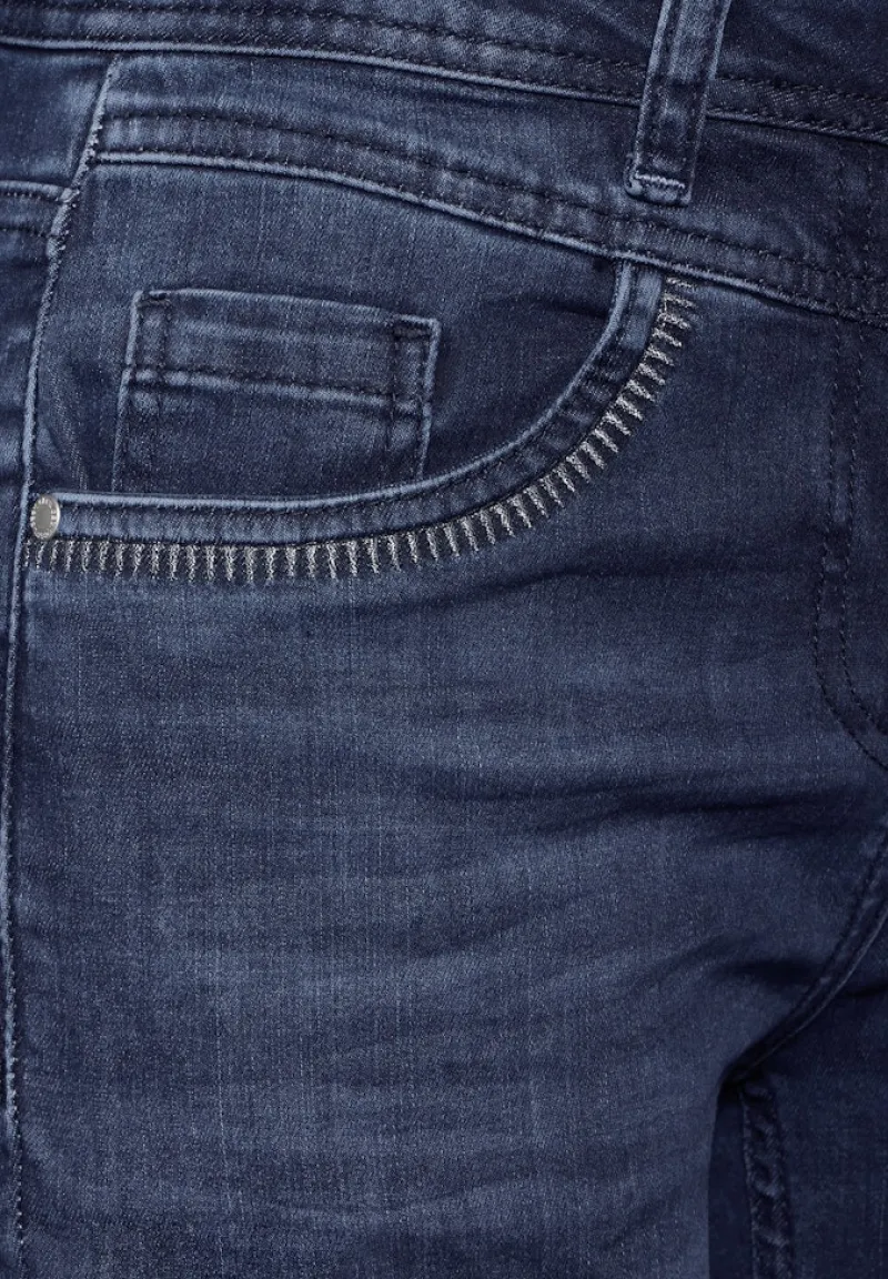 Cecil Jeans*Bootcut Jeans dark blue wash