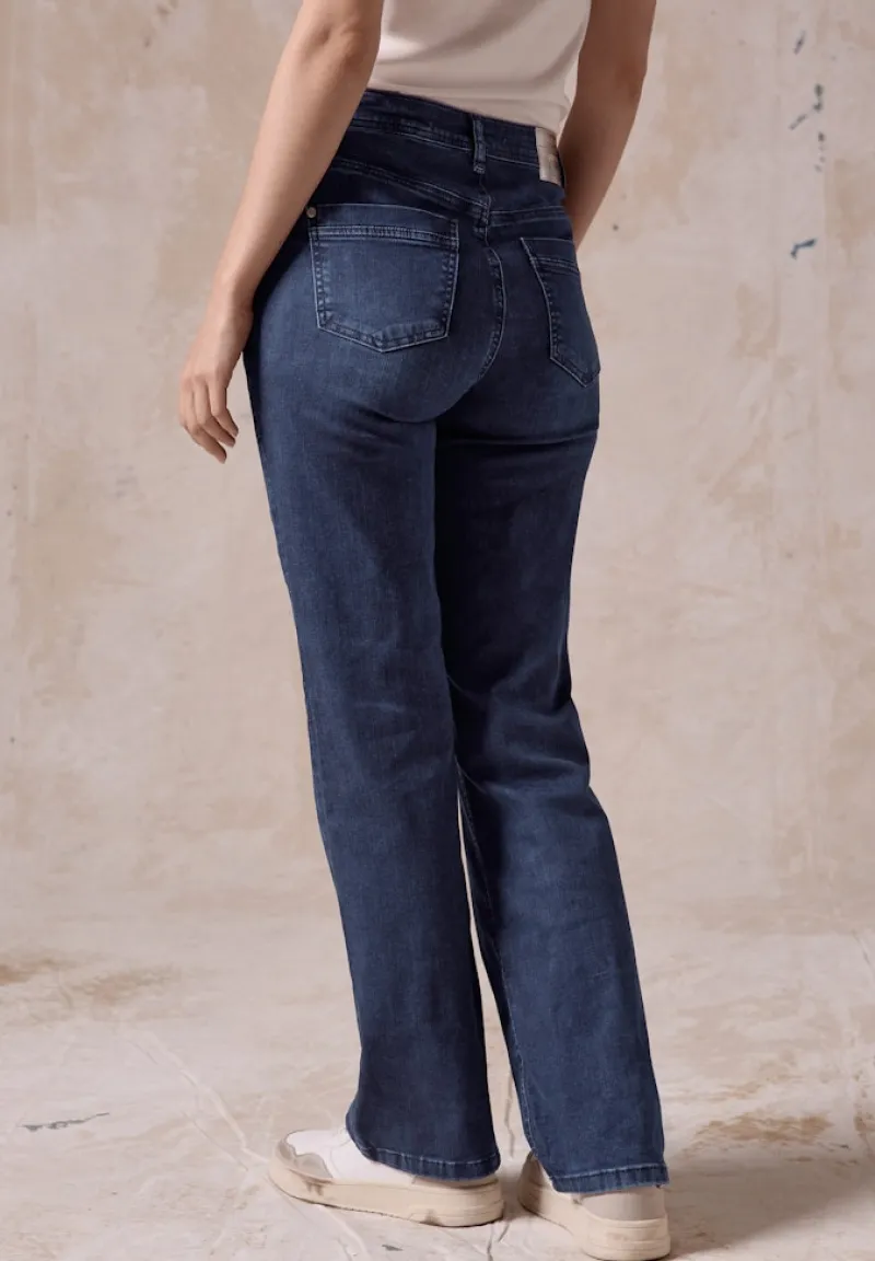 Cecil Jeans*Bootcut Jeans dark blue wash