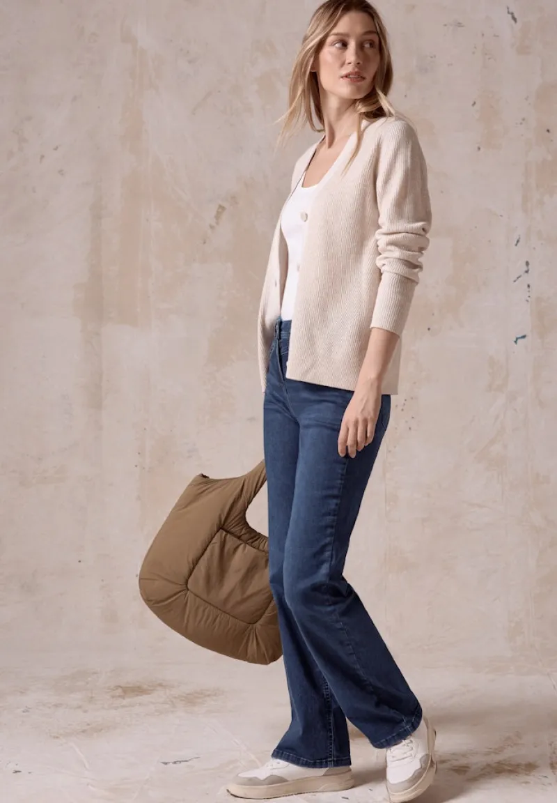 Cecil Jeans*Bootcut Jeans dark blue wash