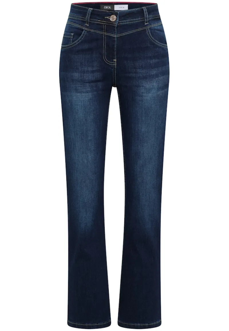 Cecil Jeans*Bootcut Jeans dark blue wash