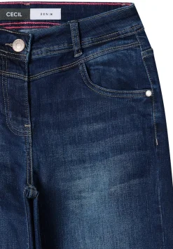 Cecil Jeans*Bootcut Jeans dark blue wash