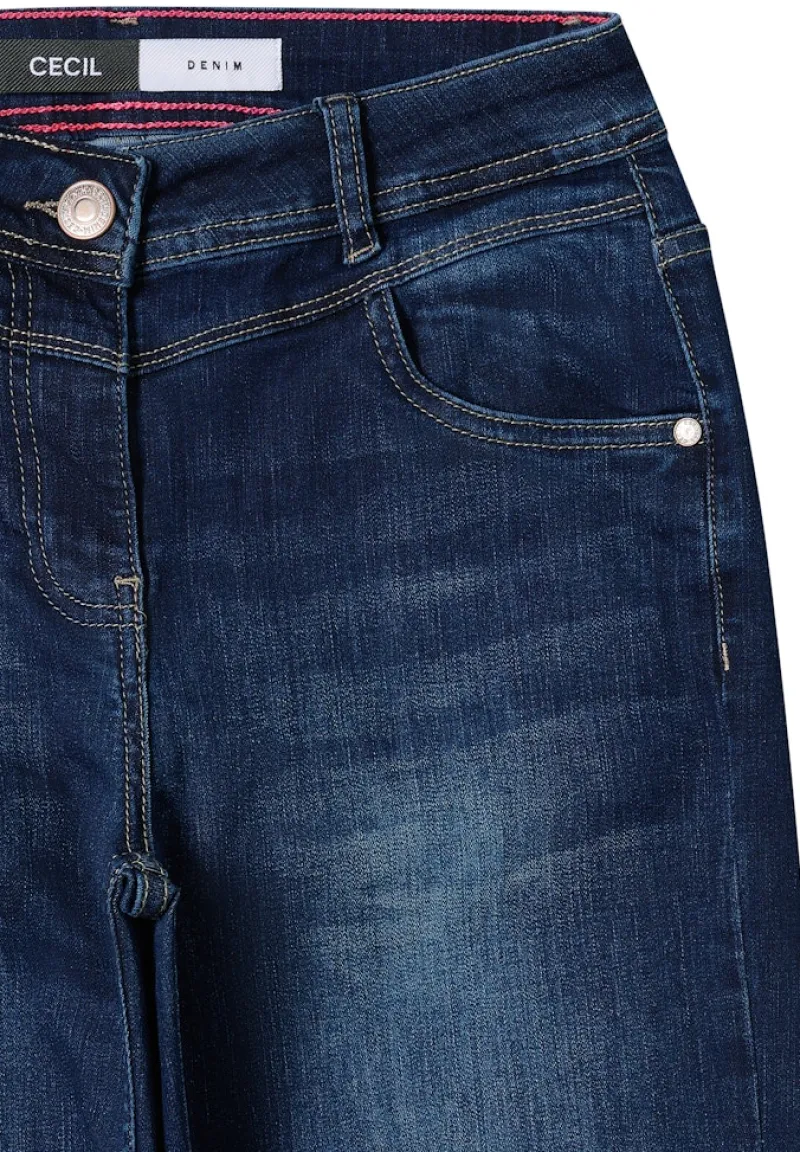 Cecil Jeans*Bootcut Jeans dark blue wash