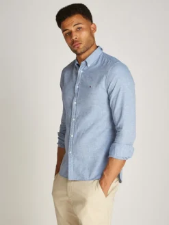 Tommy Hilfiger Hemden|Big Boys*BRUSHED LINEN SOLID SF SHIRT shirt blue