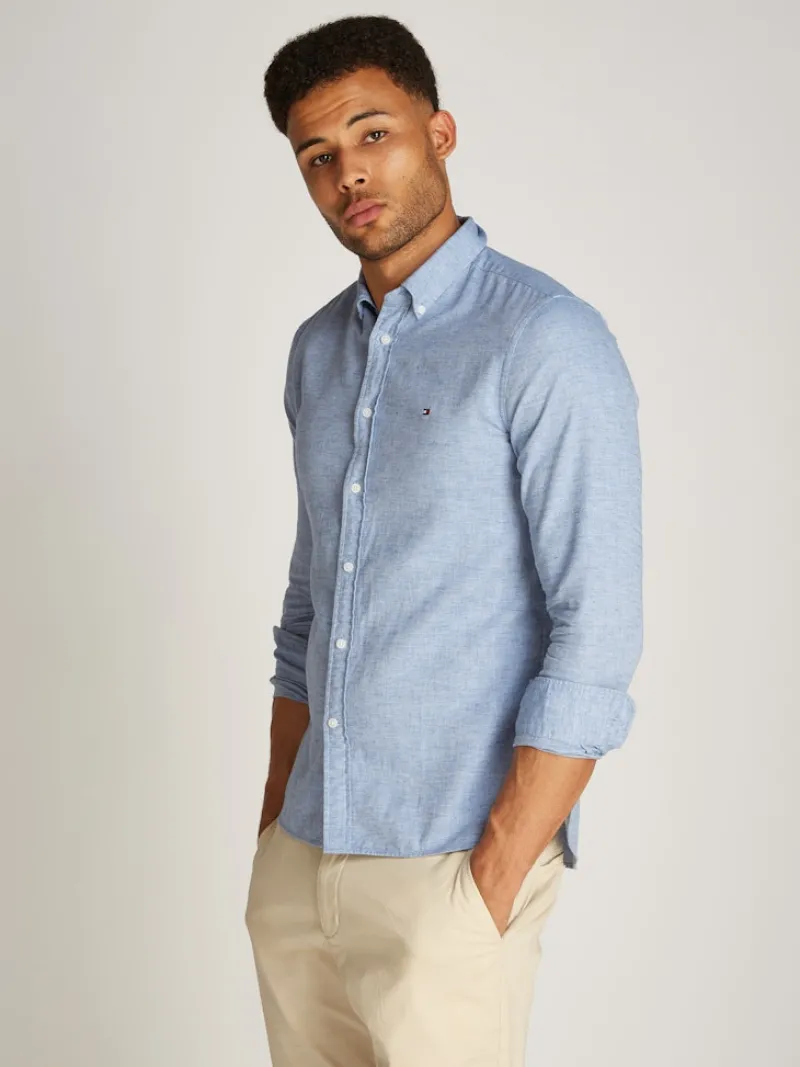 Tommy Hilfiger Hemden|Big Boys*BRUSHED LINEN SOLID SF SHIRT shirt blue
