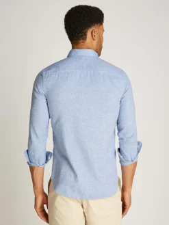 Tommy Hilfiger Hemden|Big Boys*BRUSHED LINEN SOLID SF SHIRT shirt blue