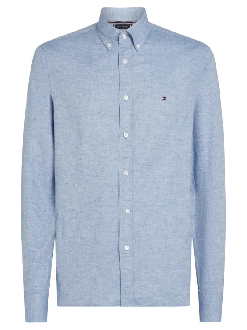 Tommy Hilfiger Hemden|Big Boys*BRUSHED LINEN SOLID SF SHIRT shirt blue