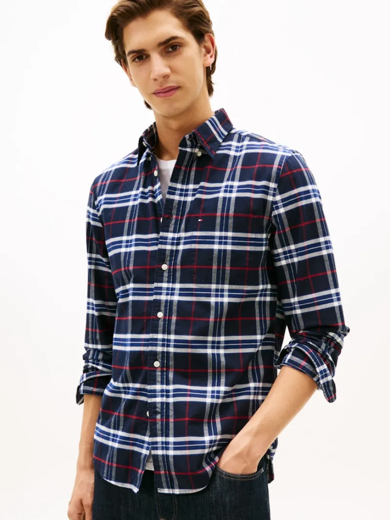 Tommy Hilfiger Hemden|Big Boys*BRUSHED OXFORD CHECK RF SHIRT desert sky - check