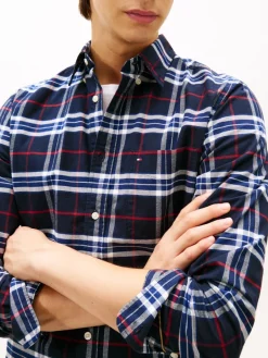 Tommy Hilfiger Hemden|Big Boys*BRUSHED OXFORD CHECK RF SHIRT desert sky - check