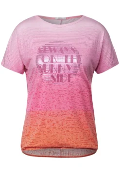 Cecil Shirts*Burn Out T-Shirt pink sorbet