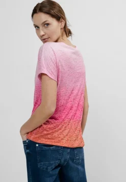 Cecil Shirts*Burn Out T-Shirt pink sorbet