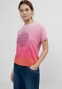 Cecil Shirts*Burn Out T-Shirt pink sorbet