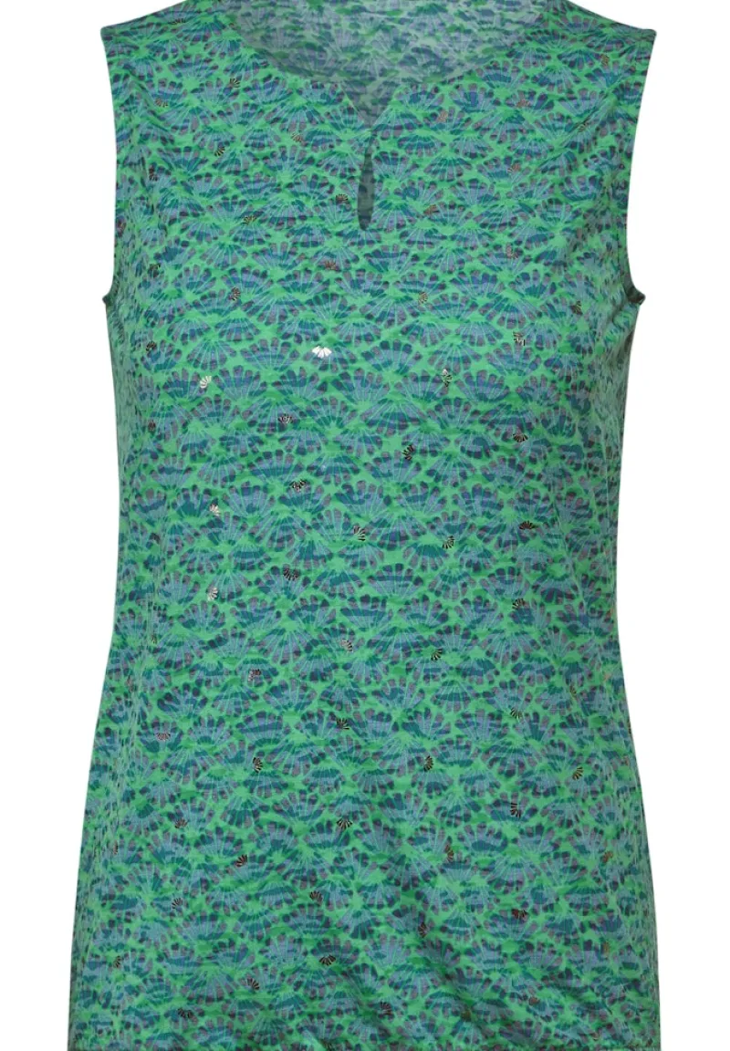 Cecil Shirts*Burn-Out Print Top fresh apple green