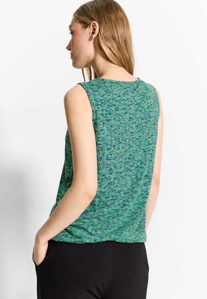 Cecil Shirts*Burn-Out Print Top fresh apple green