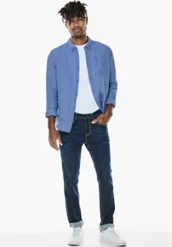 Street One Men Hemden|Big Boys*Button Down Leinenhemd sky blue