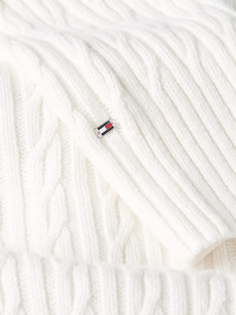 Tommy Hilfiger Pullover & Sweatshirts*CABLE ALL OVER V-NK SWEATER ecru