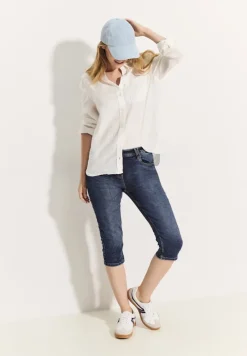 Cecil Shorts*Capri Jeans mid blue used wash