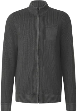 Street One Men Pullover & Sweatshirts|Big Boys*Cardigan mit Zipper light iron grey