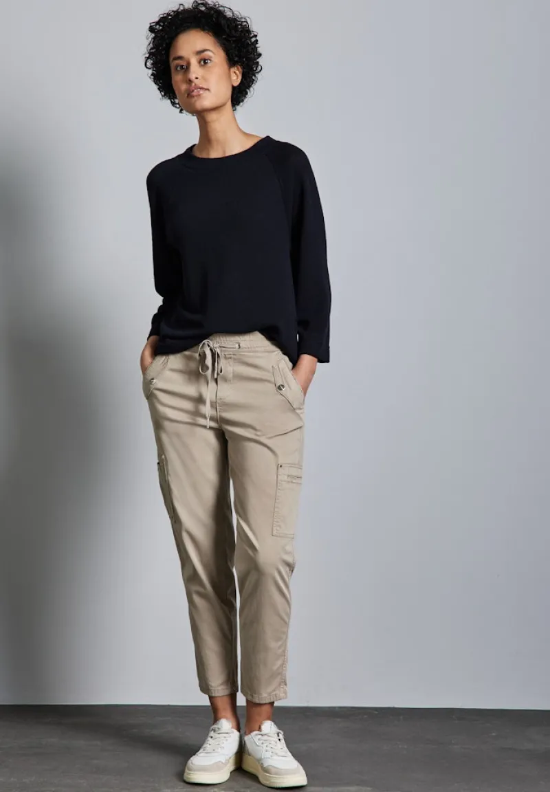 Street One Hosen*Cargo Hose buff grey