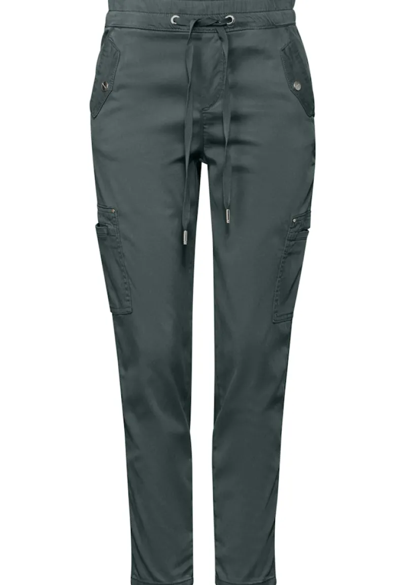 Street One Hosen*Cargo Hose marshy green