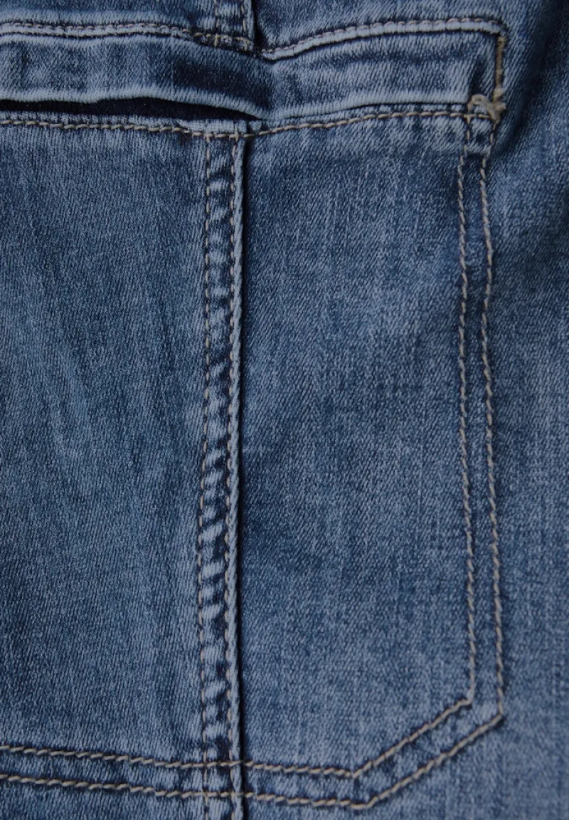 Street One Jeans*Cargo Jeans im Loose Fit dark blue authentic washed