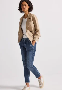 Street One Jeans*Cargo Jeans im Loose Fit dark blue authentic washed