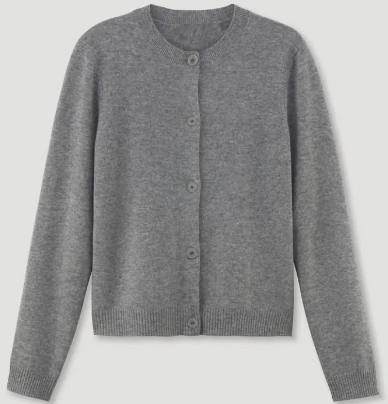 Tara-M Pullover & Sweatshirts*CARLA Cardigan Rundhals silver mel.