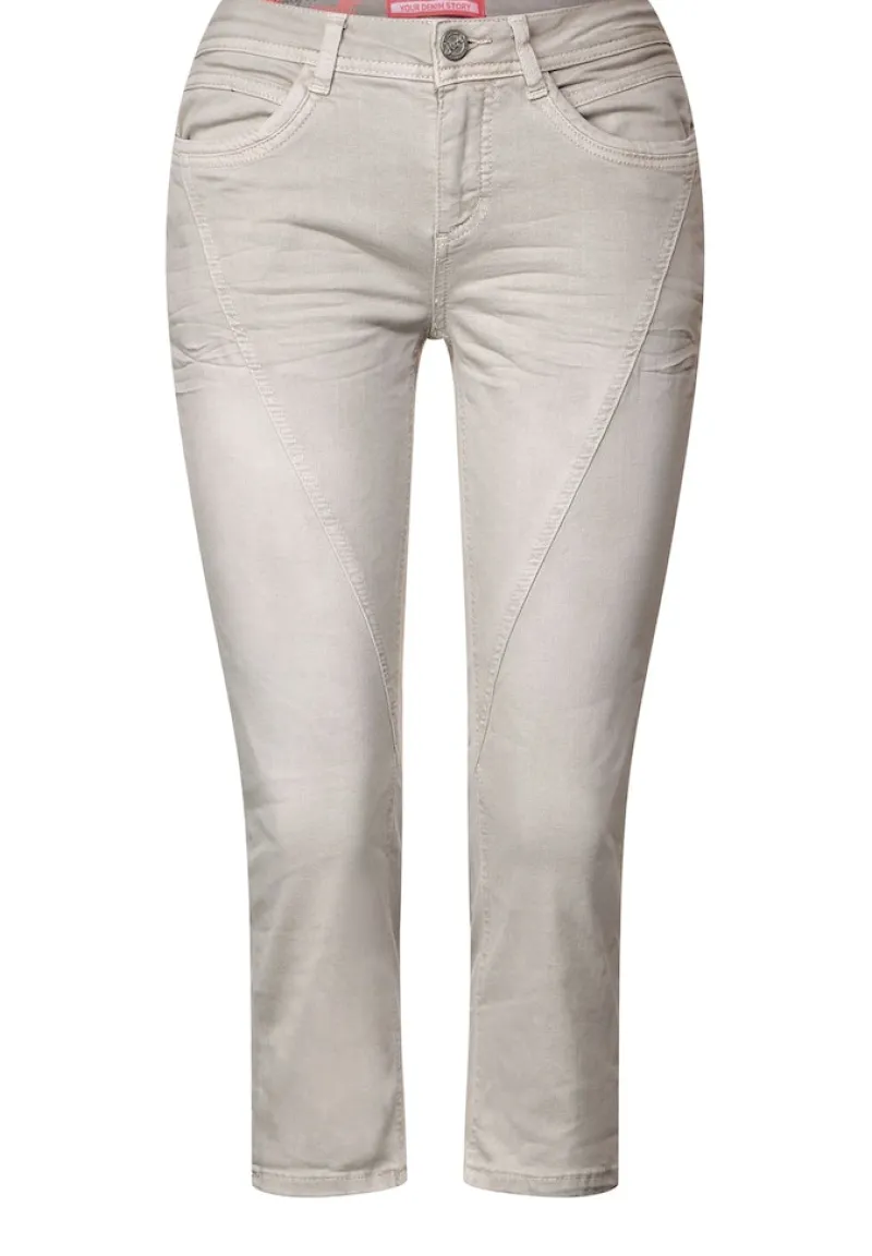 Street One Shorts*Casual Fit 3/4 Jeans light stone sand washed