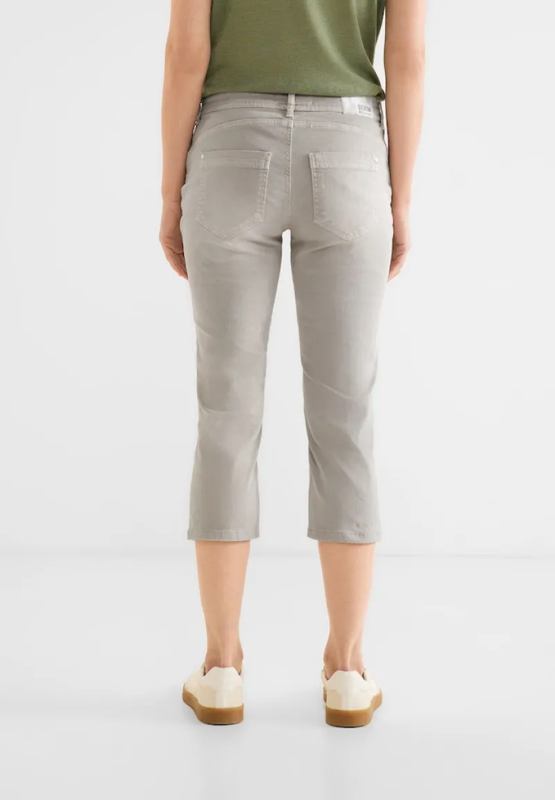 Street One Shorts*Casual Fit 3/4 Jeans light stone sand washed