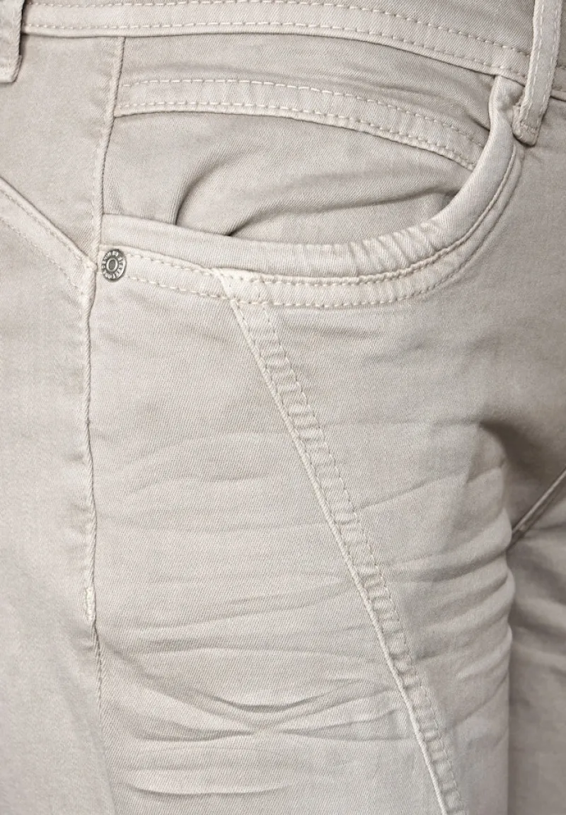 Street One Shorts*Casual Fit 3/4 Jeans light stone sand washed