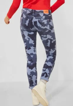 Street One Jeans*Casual Fit Camouflage Hose blue camouflage overdye