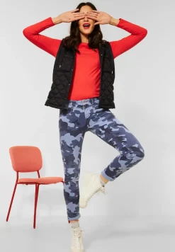 Street One Jeans*Casual Fit Camouflage Hose blue camouflage overdye