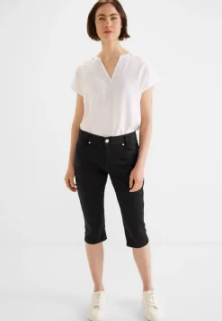 Street One Shorts*Casual Fit Caprihose Black