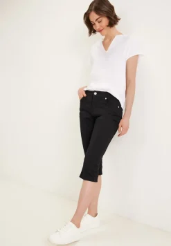 Street One Shorts*Casual Fit Caprihose Black