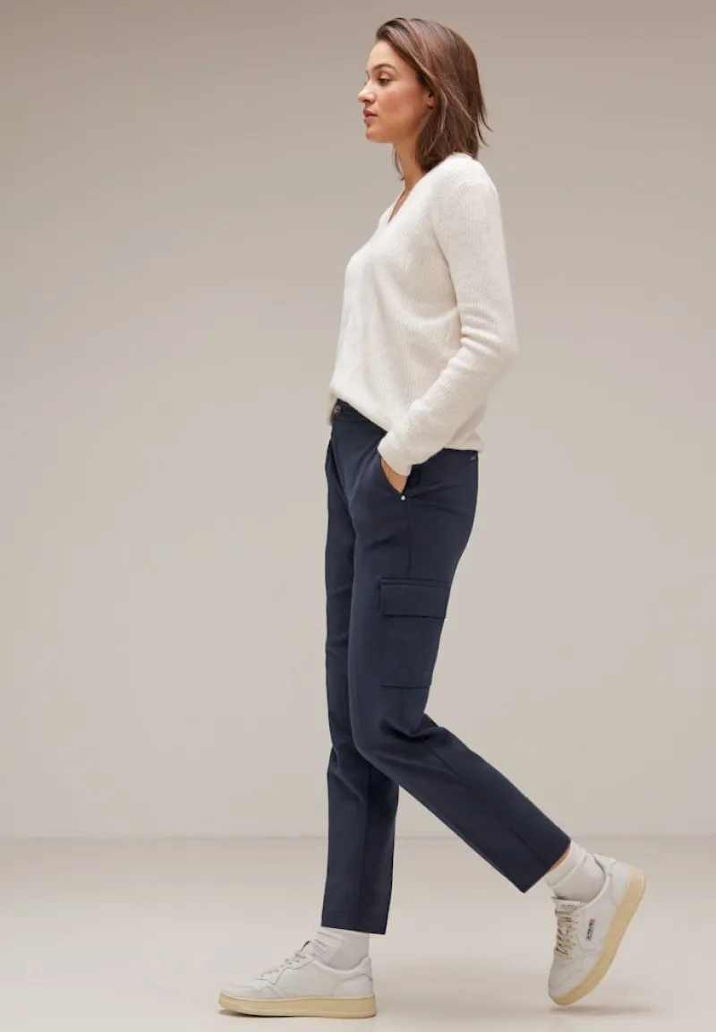 Street One Hosen*Casual Fit Chino Hose deep blue